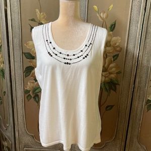 SAPPHIRE STAR ivory tank top Size XL